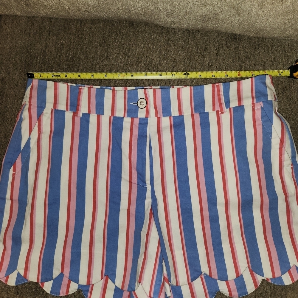 crown & ivy Blue and Red Striped Women's Shorts